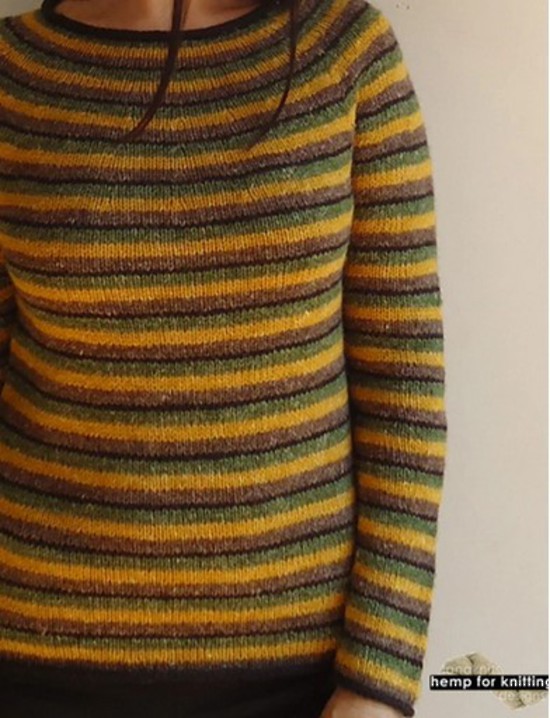 Stripes in Wool Hemp - Hemp and Wool Knitting Pattern image 3